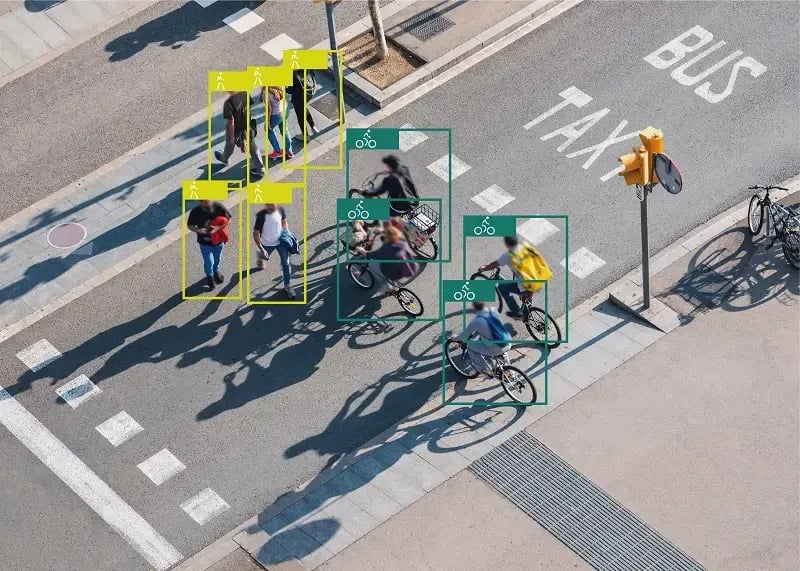 The camera's sensor processes live images