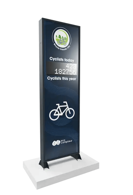 The Eco-DISPLAY Light real-time count display lets you communicate with your cycling community in real time.