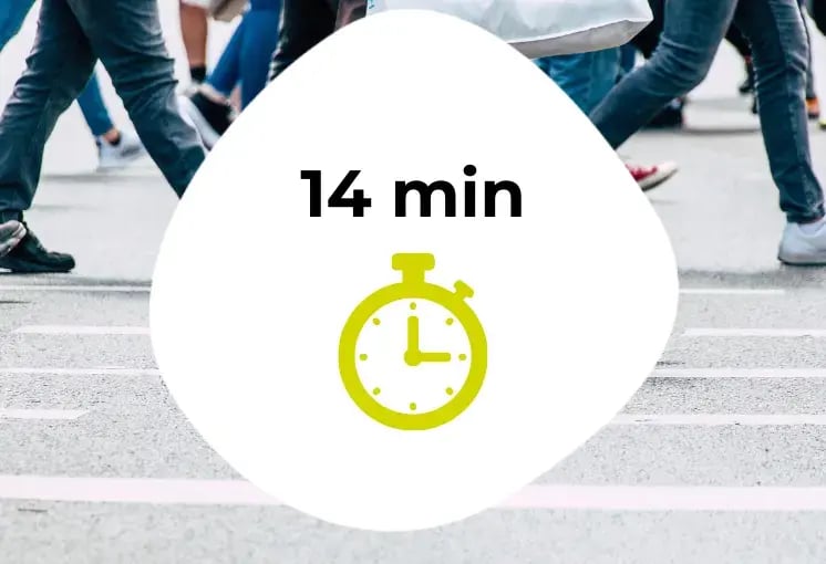 Average time spent walking graphic