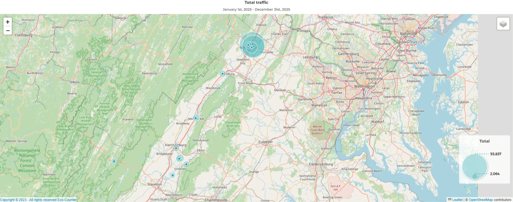 An Eco-Visio map of the SVBF’s count sites